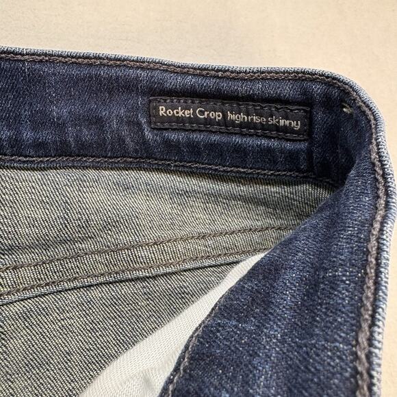 Citizens of Humanity Rocket Crop Mid Rise Skinny Blue Jeans Dark Wash Size 31 - Picture 9 of 16